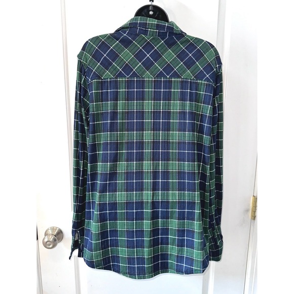 J for Justify blue & green plaid button up shirt - Picture 2 of 5